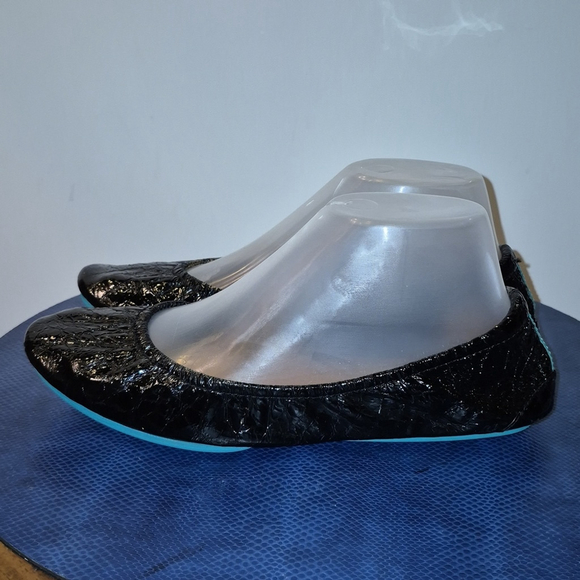 Tieks by Gavrieli Obsidian Black Crackle Women's Flats sz. 8 (#1732)VGC. - Picture 8 of 16